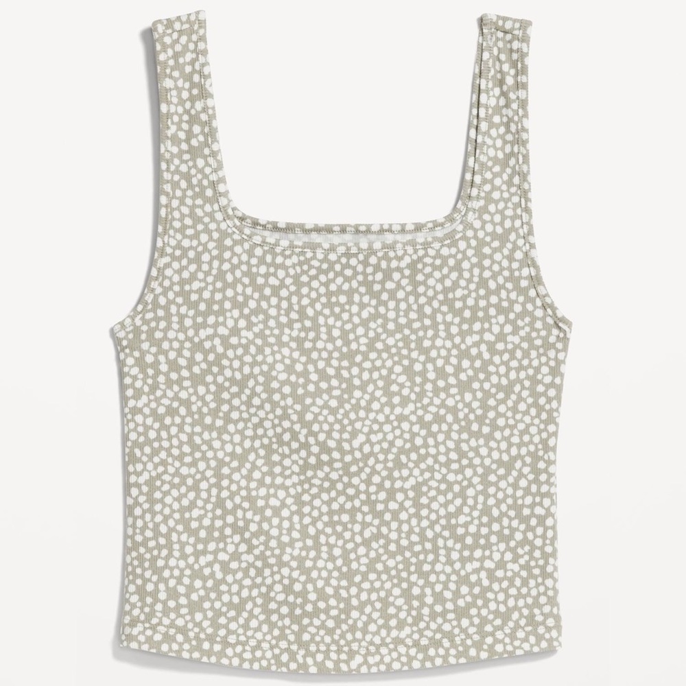 Old Navy square neck cropped knit tank - NWT